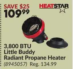 Princess Auto 3,800 BTU Little Buddy Radiant Propane Heater offer