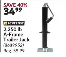 Princess Auto 2,250 lb A-Frame Trailer Jack offer