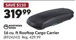 Princess Auto 16 cu. ft Rooftop Cargo Carrier offer