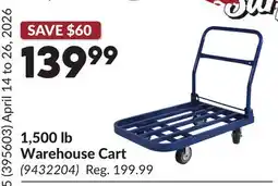 Princess Auto 1,500 lb Warehouse Cart offer
