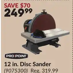 Princess Auto 12 in. Disc Sander offer