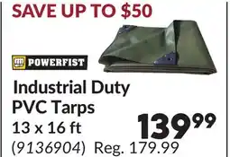 Princess Auto Industrial Duty PVC Tarps offer