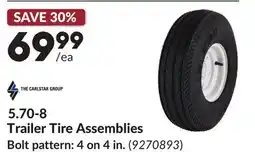 Princess Auto 5.70-8 Trailer Tire Assemblies offer
