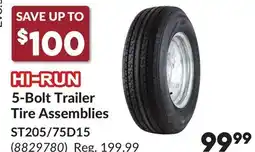 Princess Auto 5-Bolt Trailer Tire Assemblies offer
