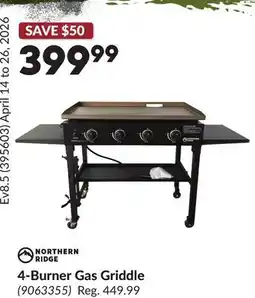 Princess Auto 4-Burner Gas Griddle offer