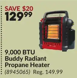 Princess Auto 9,000 BTU Buddy Radiant Propane Heater offer