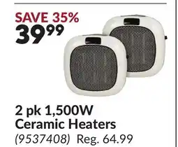 Princess Auto 2 pk 1,500W Ceramic Heaters offer
