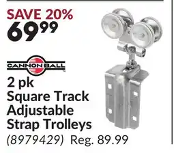 Princess Auto 2 pk Square Track Adjustable Strap Trolleys offer