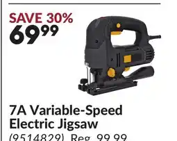 Princess Auto 7A Variable-Speed Electric Jigsaw offer