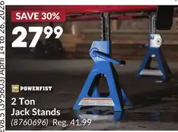 Princess Auto 2 Ton Jack Stands offer