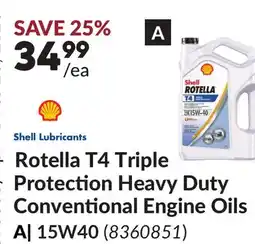 Princess Auto Rotella T4 Triple Protection Heavy Duty Conventional Engine Oils offer