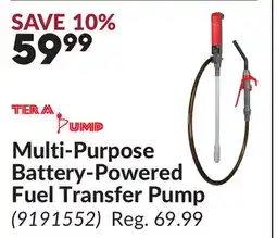 Princess Auto Multi-Purpose Battery-Powered Fuel Transfer Pump offer