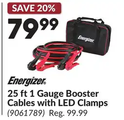 Princess Auto 25 ft 1 Gauge Booster Cables with LED Clamps offer