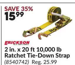 Princess Auto 2 in. x 20 ft 10,000 lb Ratchet Tie-Down Strap offer