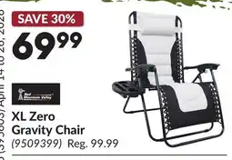 Princess Auto XL Zero Gravity Chair offer