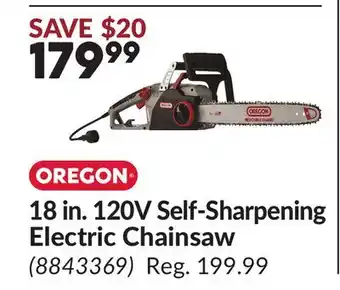 Princess Auto 18 in. 120V Self-Sharpening Electric Chainsaw offer
