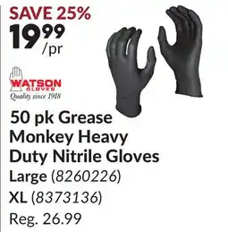 Princess Auto 50 pk Grease Monkey Heavy Duty Nitrile Gloves Large offer