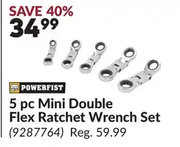 Princess Auto 5 pc Mini Double Flex Ratchet Wrench Set offer