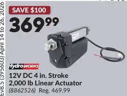 Princess Auto 12V DC 4 in. Stroke 2,000 lb Linear Actuator offer