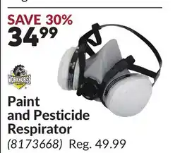 Princess Auto Paint and Pesticide Respirator offer