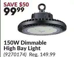 Princess Auto 150W Dimmable High Bay Light offer