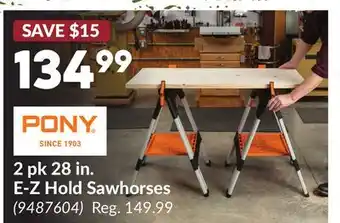 Princess Auto 2 pk 28 in. E-Z Hold Sawhorses offer