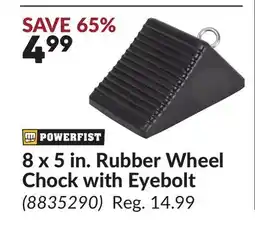 Princess Auto 8 x 5 in. Rubber Wheel Chock with Eyebolt offer