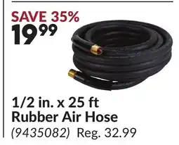 Princess Auto 1/2 in. x 25 ft Rubber Air Hose offer