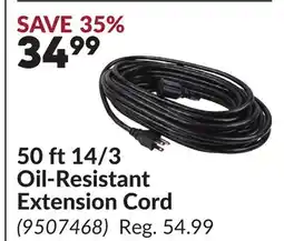 Princess Auto 50 ft 14/3 Oil-Resistant Extension Cord offer