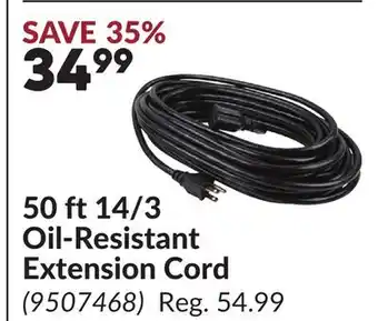 Princess Auto 50 ft 14/3 Oil-Resistant Extension Cord offer