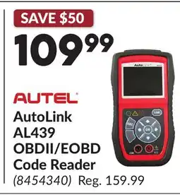 Princess Auto AutoLink AL439 OBDII/EOBD Code Reader offer