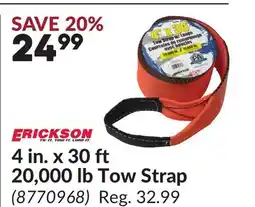 Princess Auto 4 in. x 30 ft 20,000 lb Tow Strap offer