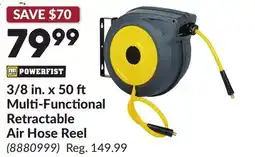 Princess Auto 3/8 in. x 50 Multi-Functional Retractable Air Hose Reel offer