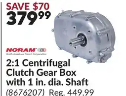 Princess Auto 2:1 Centrifugal Clutch Gear Box with 1 in. dia. Shaft offer