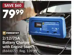 Princess Auto 2/12/75A Battery Charger with Engine Start offer