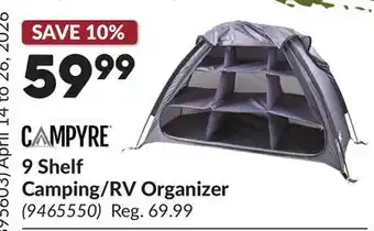 Princess Auto 9 Shelf Camping/RV Organizer offer