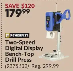 Princess Auto Two-Speed Digital Display Bench-Top Drill Press offer