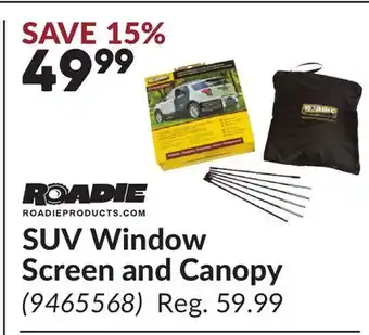 Princess Auto SUV Window Screen and Canopy offer