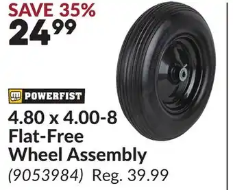 Princess Auto 4.80 x 4.00-8 Flat-Free Wheel Assembly offer