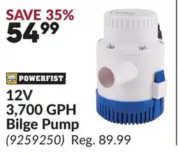 Princess Auto 12V 3,700 GPH Bilge Pump offer