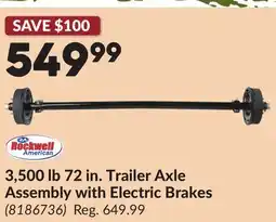 Princess Auto 3,500 lb 72 in. Trailer Axle Assembly with Electric Brakes offer