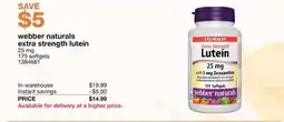 Costco webber naturals extra strength lutein offer