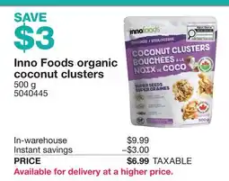 Costco Inno Foods organic coconut clusters offer