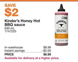 Costco Kinder's Honey Hot BBQ sauce offer