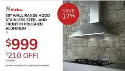 Goemans Appliances 30 WALL RANGE HOOD STAINLESS STEEL AND FRONT IN POLISHED ALUMINUM offer