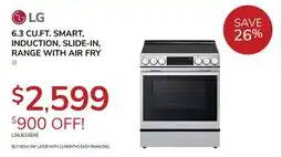Goemans Appliances 6.3 CU.FT. SMART, INDUCTION, SLIDE-IN, RANGE WITH AIR FRY offer