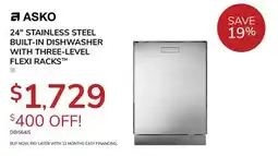 Goemans Appliances 24 STAINLESS STEEL BUILT-IN DISHWASHER WITH THREE-LEVEL FLEXI RACKS offer