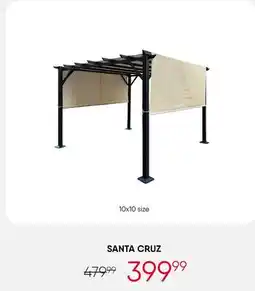 Meubles RD Santa Cruz - Steel Pergola 10' x 10' - Beige offer