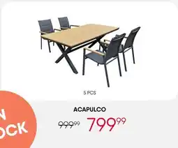 Meubles RD Acapulco - Outdoor Polywood and Aluminum Table with 4 Chairs offer