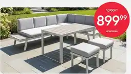 Meubles RD Honduras - Outdoor Steel Sectional with Dining Table and 2 Stools offer